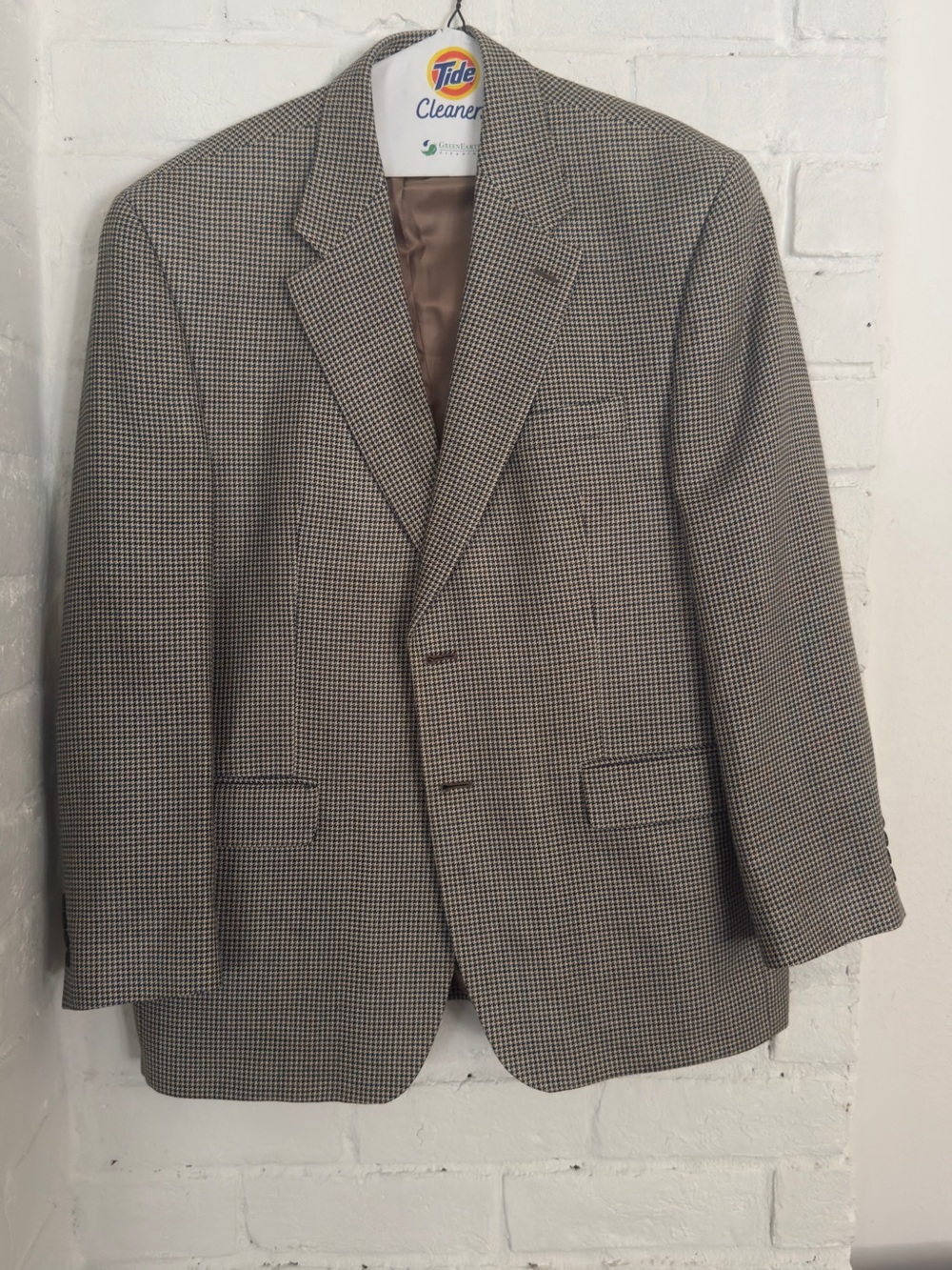 Ralph Lauren Lauren 100% Silk Houndstooth Blazer Sport Coat Men’s 44R Classic